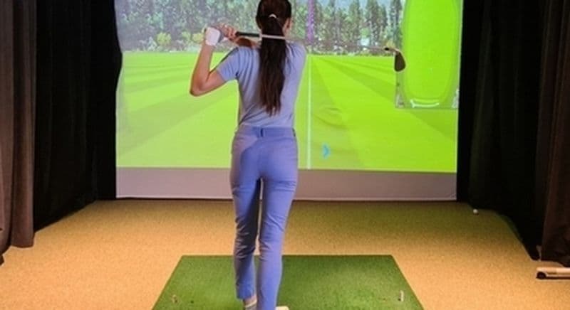 Cours particulier de golf sur simulateur au golf de Fréhel