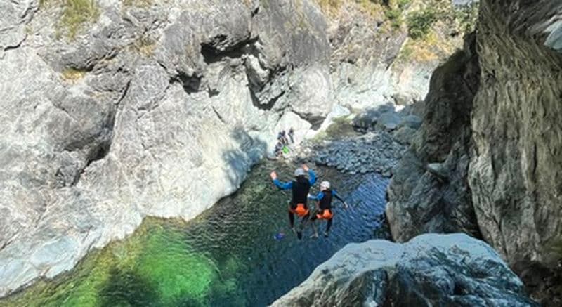 Canyoning dans la Vallée d'Aoste en Italie