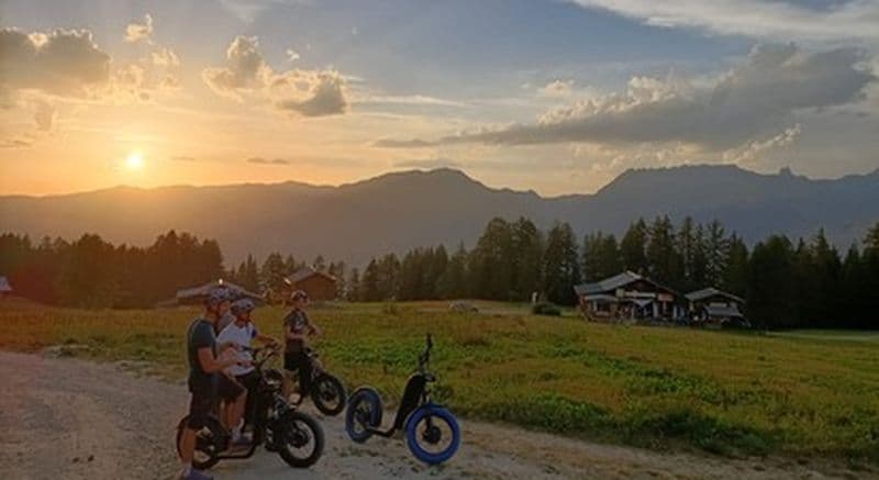 Randonnée en trottinette électrique à La Plagne