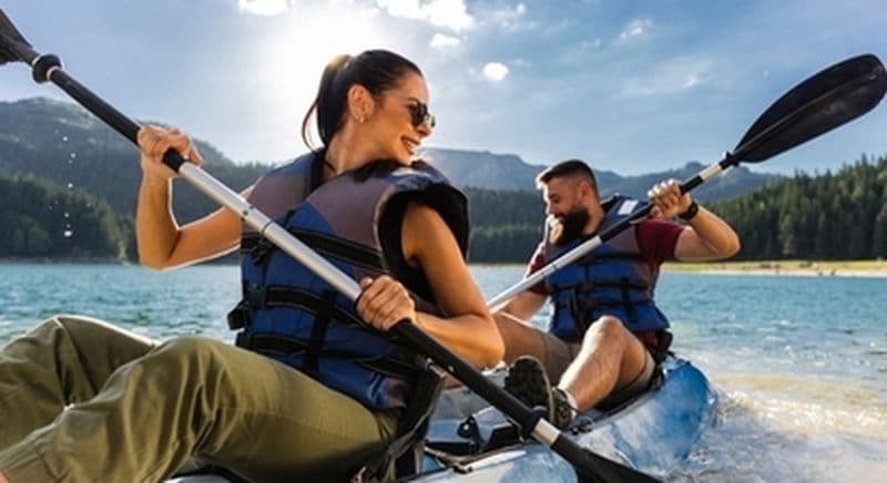 Kayak sur le Lac de Sames