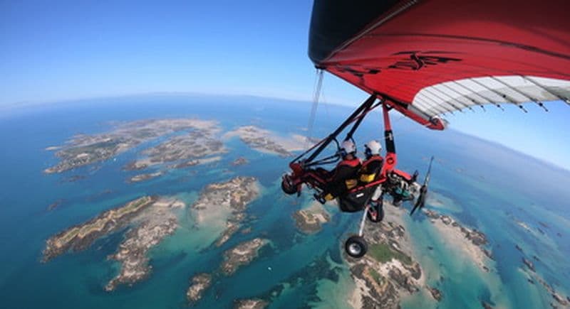 Survol en ULM du Mont Saint Michel