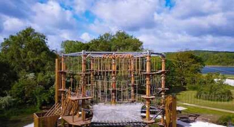 Parcours accrobranche sur l'île de loisirs de Paris Jablines