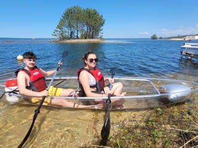 Location de kayak transparent à Biscarrosse depuis Navarrosse