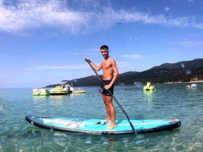 Excursion guidée en paddle dans la baie de Cupabia, Corse