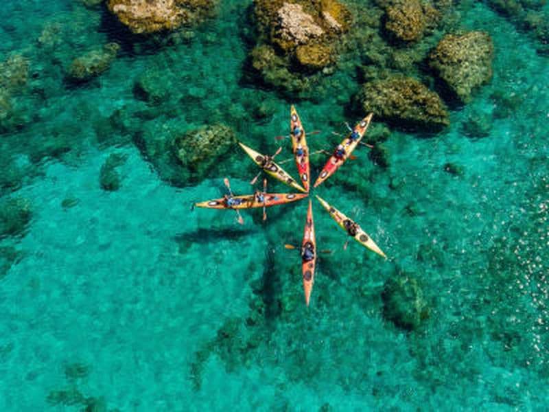 Excursion en kayak de mer sur la route des pirates depuis Faliraki à Rhodes