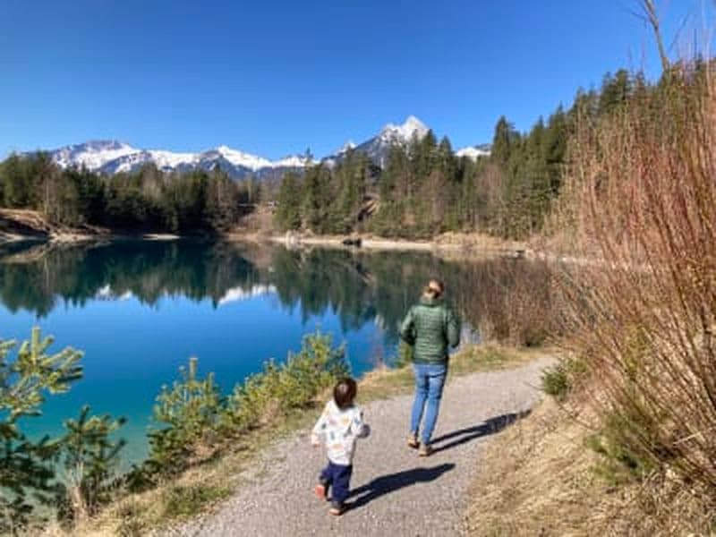 Randonnée guidée autour du lac Speicherteich à Ehrwald, dans le Tyrol autrichien