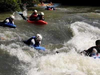 Séance d'hydrospeed sur l'Ebre depuis Arroyo, Cantabrie