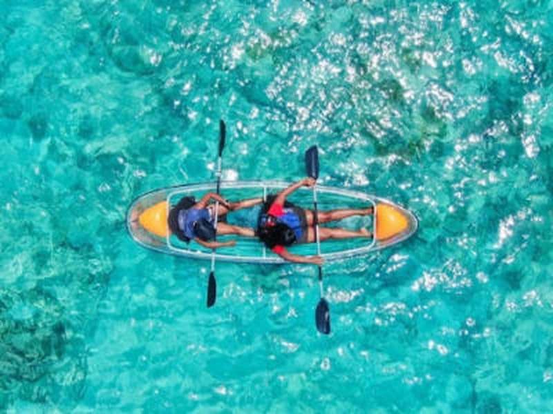 Location de kayak transparent au Gosier, Guadeloupe