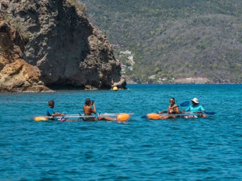Location de kayak transparent aux Saintes à Terre-de-Haut, Guadeloupe