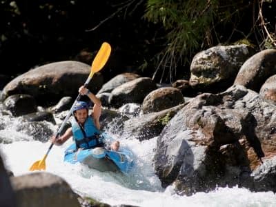 Descente en kayak raft / Air boat sur le Gave de Pau depuis Villelongue, Hautes-Pyrénées
