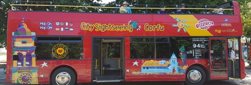 Bus touristique de Corfou