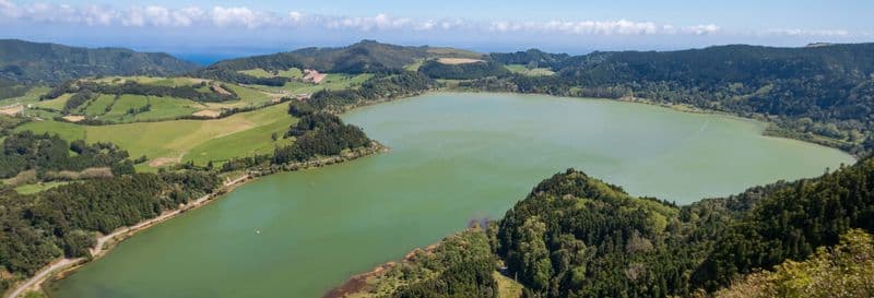 Balade à vélo dans Lagoa das Furnas