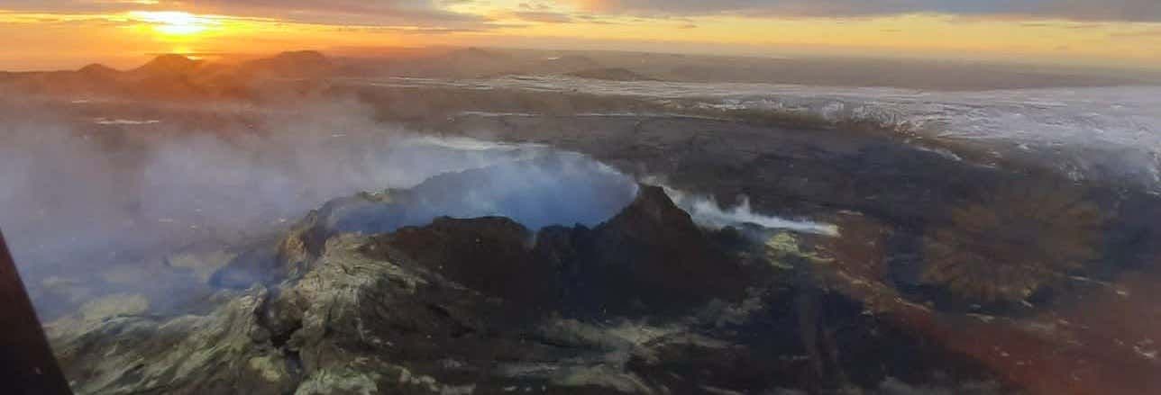 Vol en hélicoptère au-dessus des volcans de Reykjanes