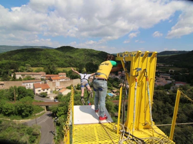 Saut à l'élastique depuis le Viaduc de Boussagues (34)