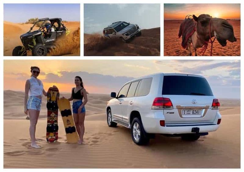 Billet Doha : rallye dans les dunes en quad, en buggy ou en 4x4, balade à dos de chameau et sandboarding