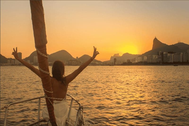 Rio de Janeiro : Excursion en voilier au coucher du soleil