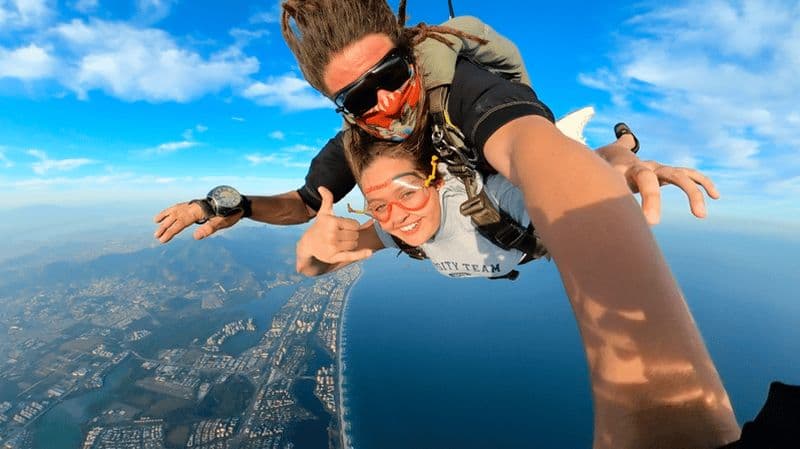 Rio de Janeiro : saut en parachute tandem au-dessus de la plage