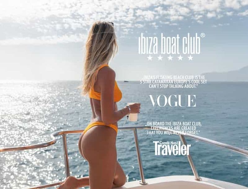 Billet Ibiza : fête sur un bateau à l'Ibiza Boat Club avec déjeuner, boissons et DJ