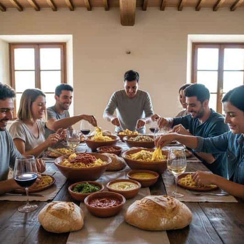 Collines de Pise : cours de cuisine, préparation de pâtes et de sauces