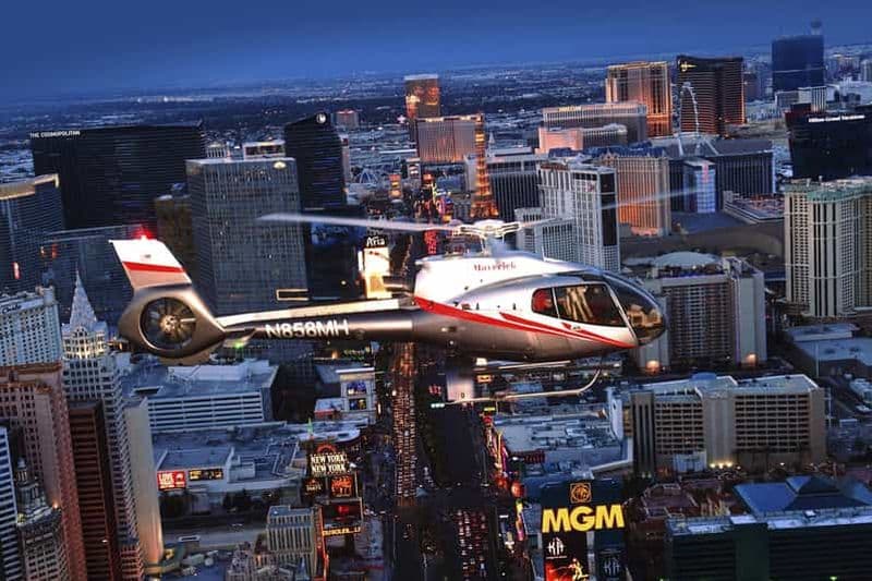 Las Vegas : Vol de nuit en hélicoptère au-dessus du Strip