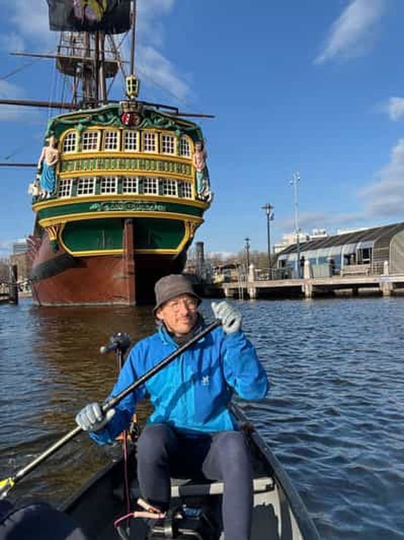 Les îles de l'Est et les docks d'Amsterdam ; visite guidée en canoë