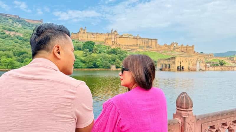 Visite d'une demi-journée : fort d'Amber, Jal Mahal et puits à Jaipur