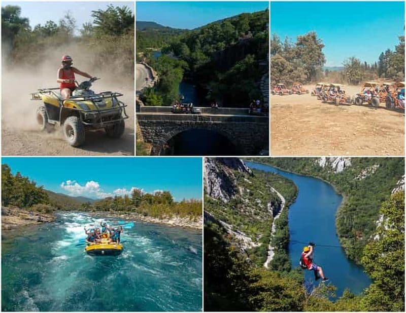 Antalya/Side : excursion en quad, buggy, rafting et tyrolienne avec déjeuner
