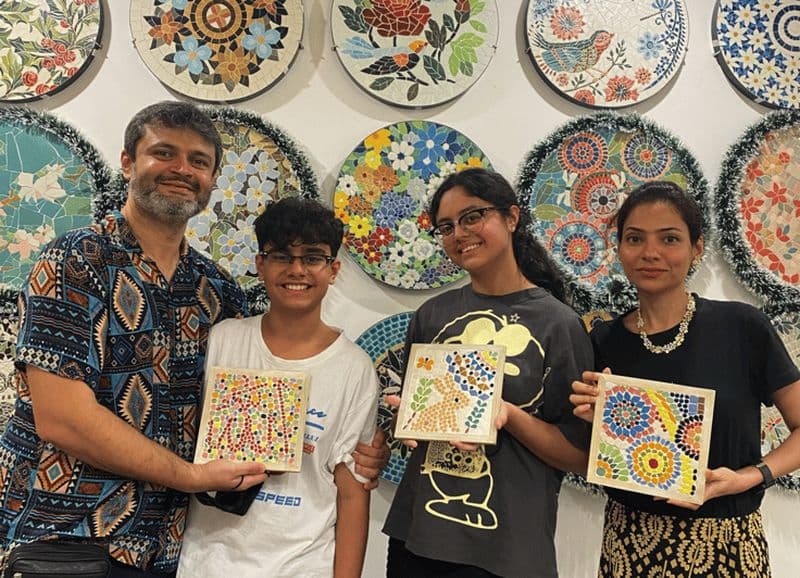 Hanoï : atelier de création de mosaïque avec un artiste local