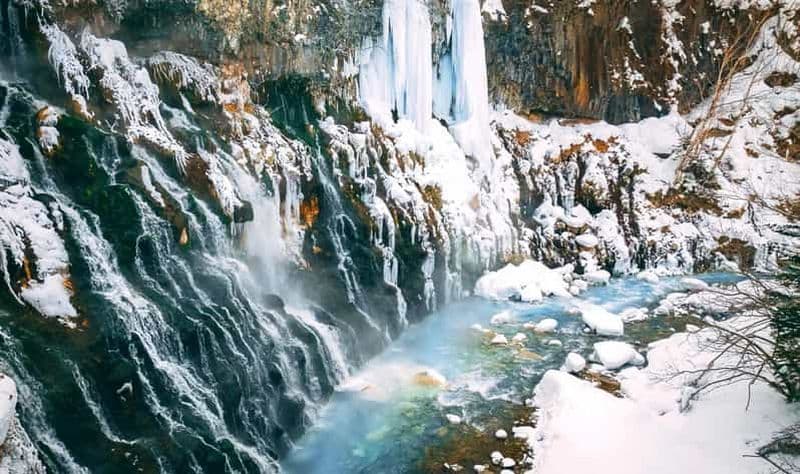 Billet Sapporo : zoo d'Asahiyama, cascade de Shirahige et étang bleu