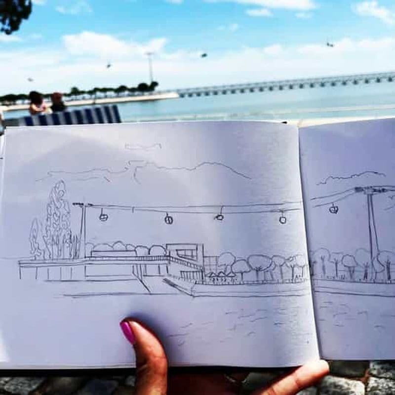 Lisbonne : visite guidée de croquis ou d'aquarelle pendant votre escale