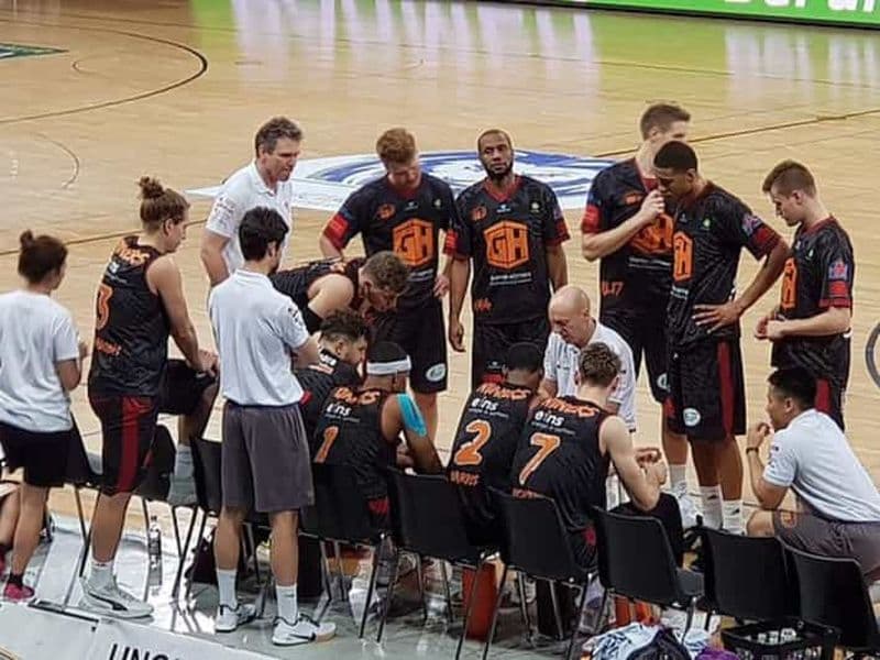Chemnitz : match de basket-ball des Niners Chemnitz à l'arène de Chemnitz