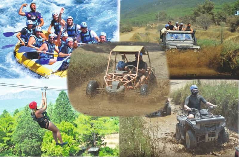 Alanya/Antalya : excursion en buggy, en jeep, rafting et tyrolienne + déjeuner