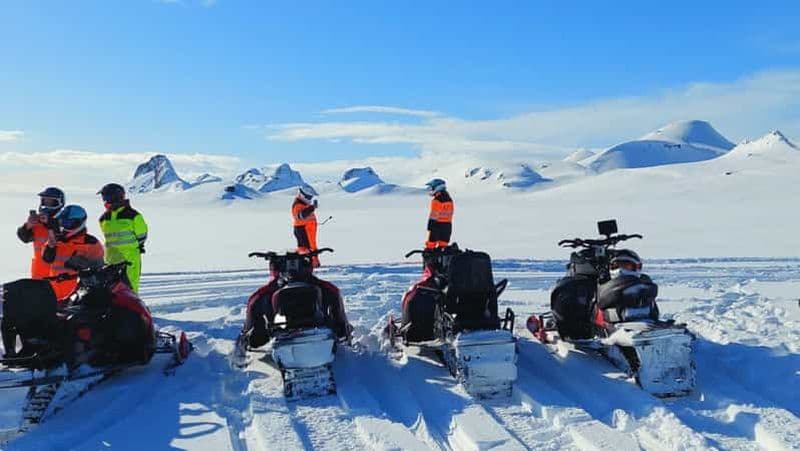 Depuis Geysir : Aventure en motoneige sur le glacier Langjökull