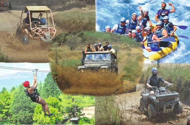 Side/Antalya : excursion en jeep, buggy, rafting et tyrolienne avec déjeuner