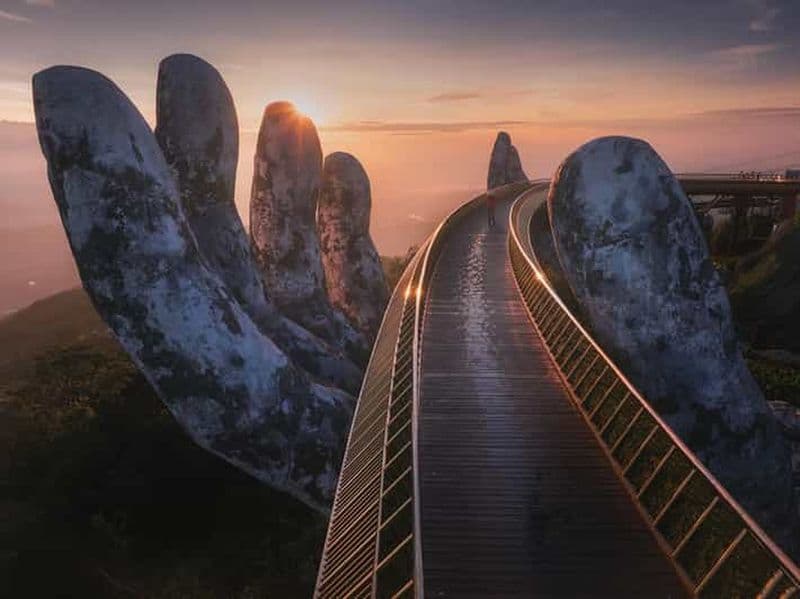 Depuis Da Nang/Hoi An : Visite d'une jounée du pont d'or des collines de Ba Na