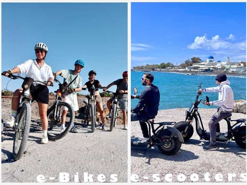 Santorin : Le tour de l'île en vélo électrique