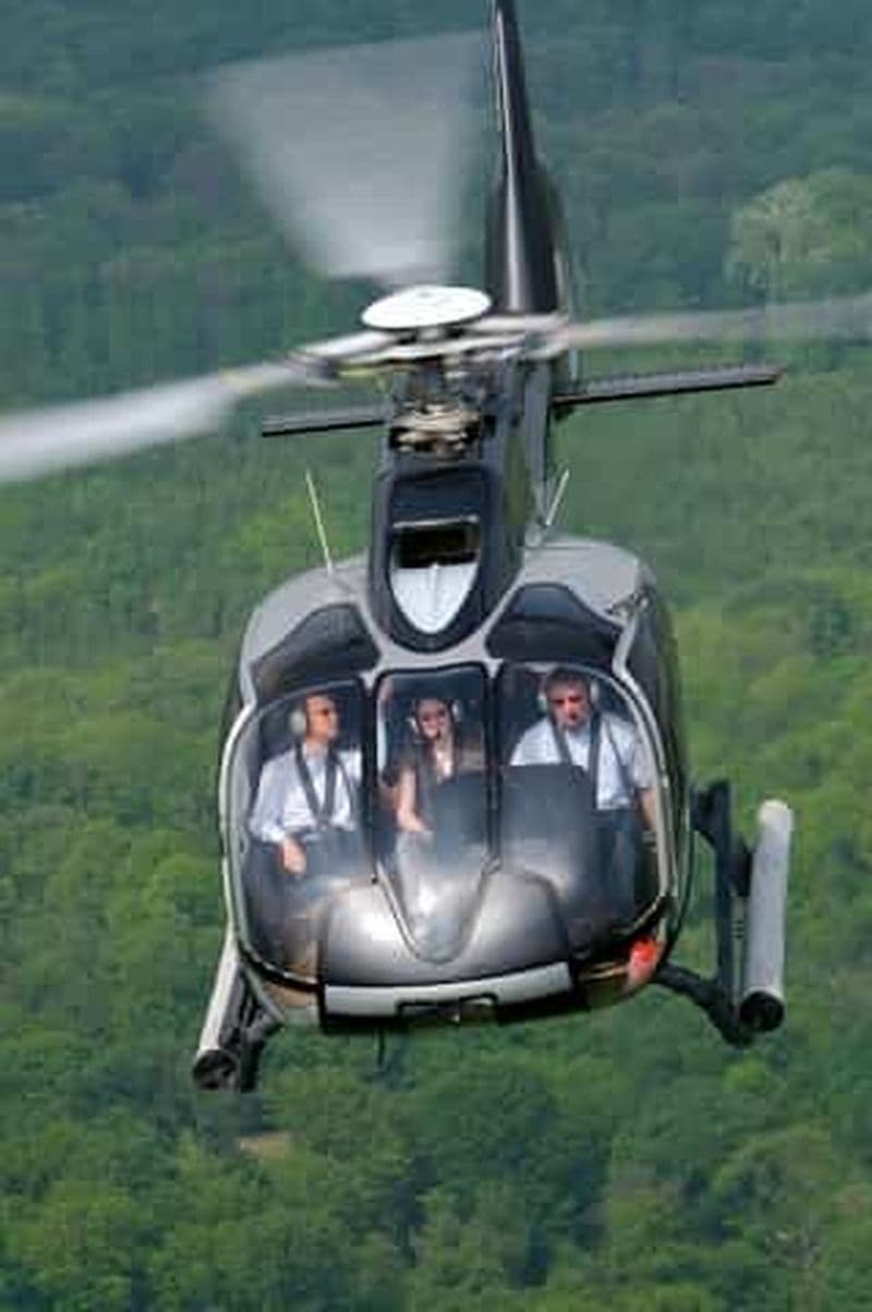 Vol en hélicoptère de 40 minutes au-dessus des châteaux de Bran et de Peles