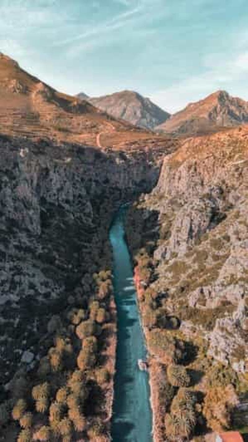 Atelier de poterie, monastère de Preveli et forêt de palmiers de Preveli