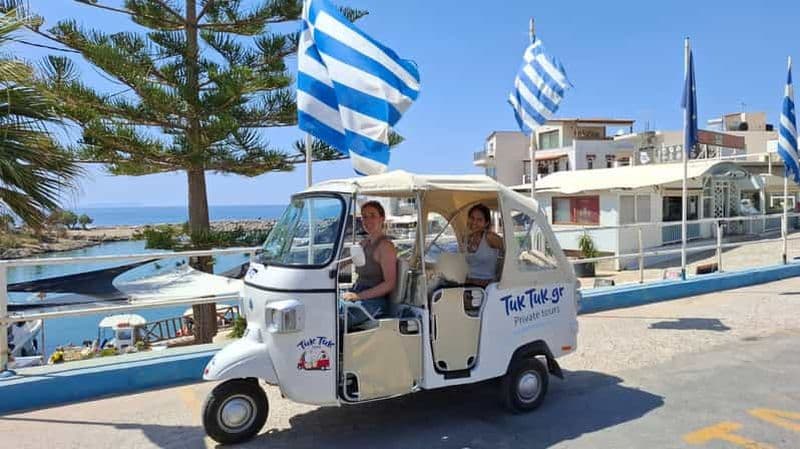 Crète : visite privée en tuk-tuk de 7 villages avec dégustations
