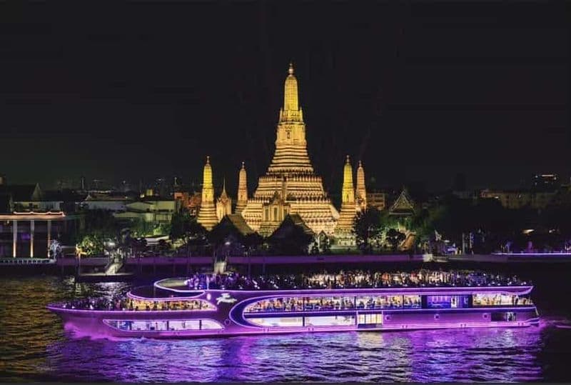 Billet Bangkok : dîner-croisière au coucher du soleil sur le fleuve Chao Phraya