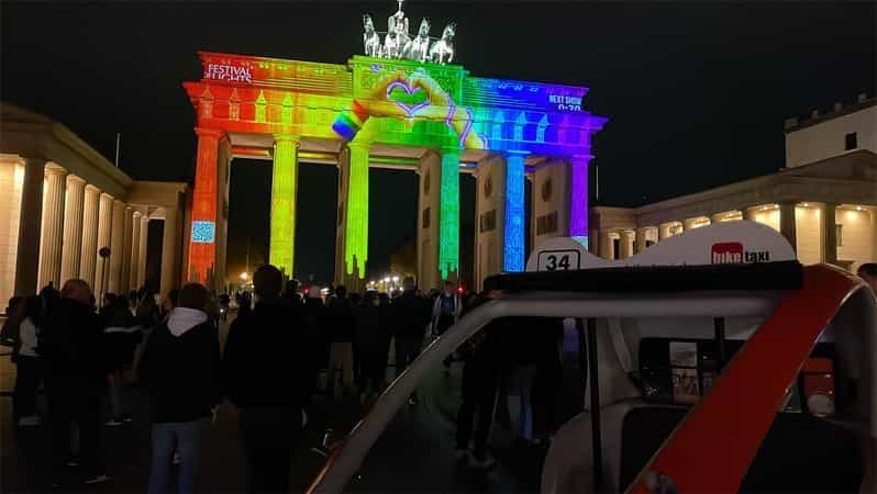 Berlin : visite nocturne et illuminations en taxi-vélo