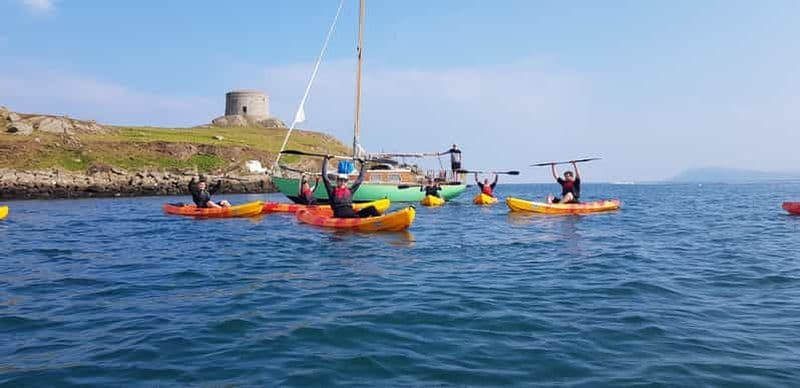 Kayak de mer de la plage de Killiney à l'île de Dalkey avec photos