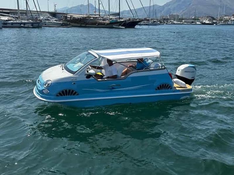 Palerme en 500 Boat : tour exclusif parmi les criques et apéritif