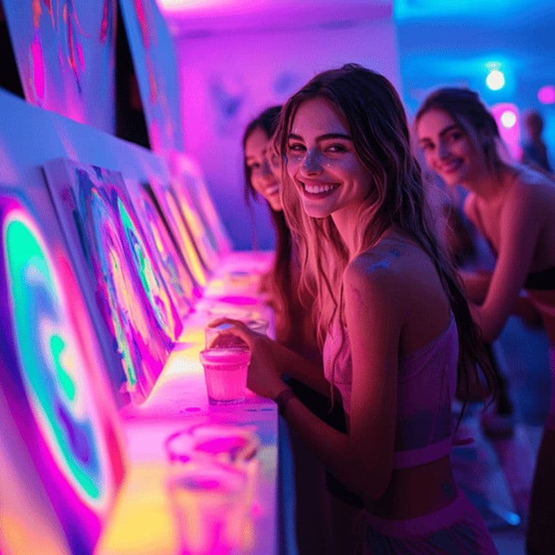 Heidelberg : soirée peinture néon avec boissons et DJ