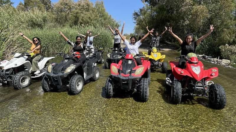 Malaga : Visite guidée terrestre et fluviale en quad d'une heure (2 personnes)