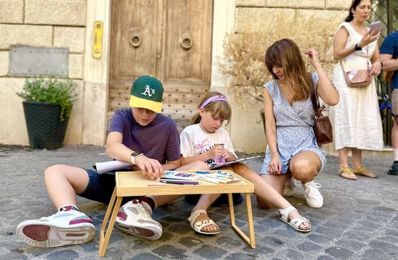 Chasse au trésor familiale et atelier artistique : lieux d'intérêt de Rome