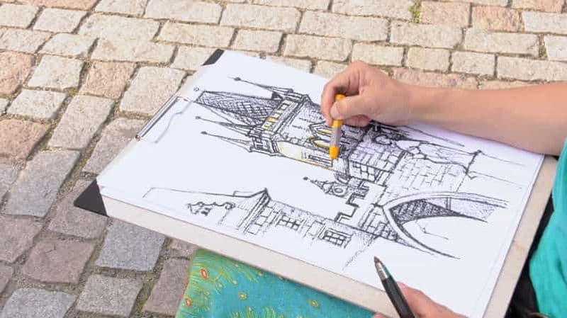 Dessiner l'architecture autour de Prague