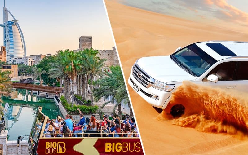 Big Bus : Visite en bus Hop-On Hop-Off de Dubaï + Safari dans le désert et Dune Bashing