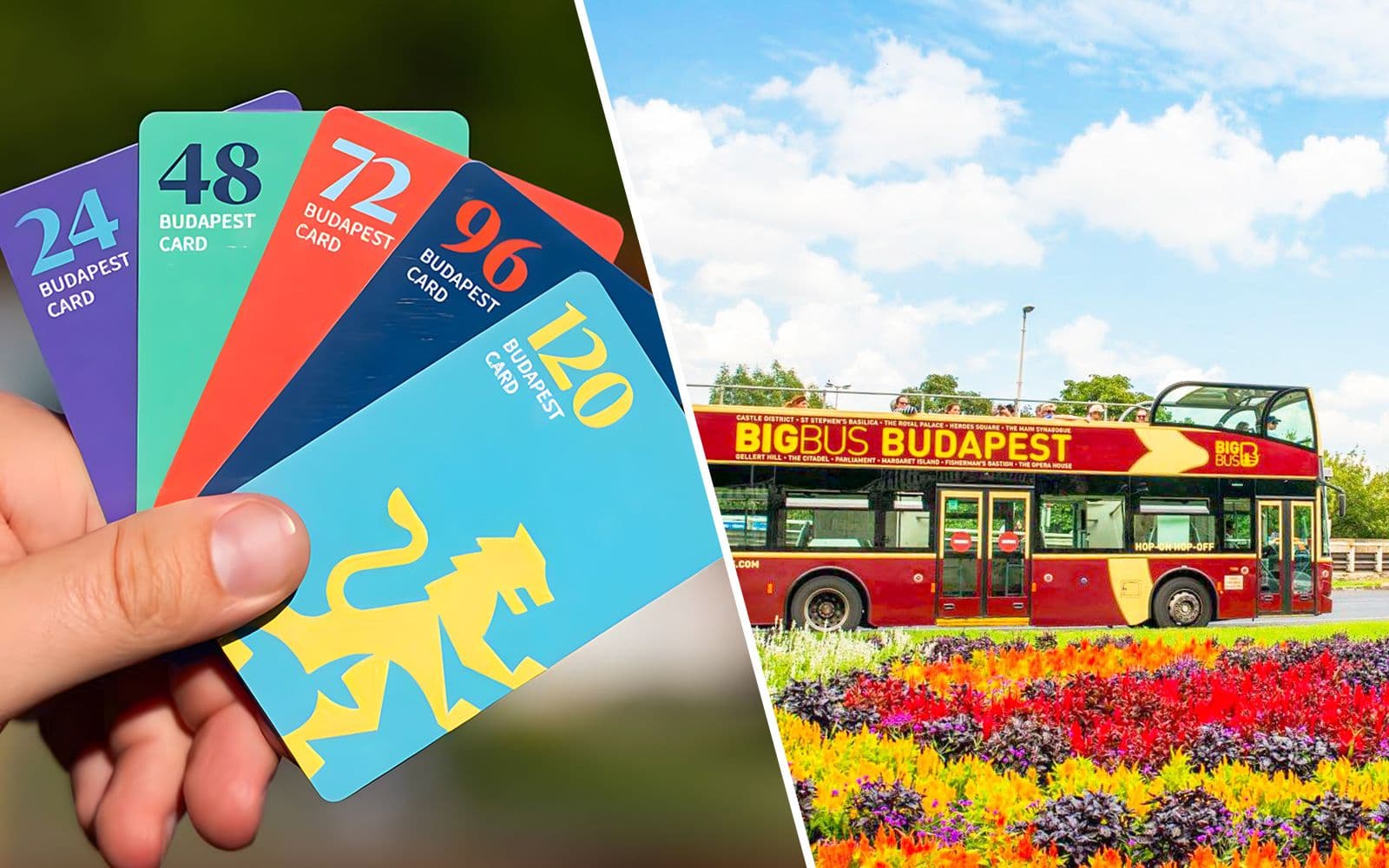 Combo : Carte Budapest 24/48/72/96/120 heures + Visite en bus Budapest Hop-On Hop-Off
