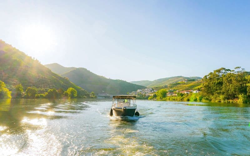 Depuis Pinhão : Excursion en bateau Rabelo dans la vallée du Douro avec dégustation de vins et déjeuner